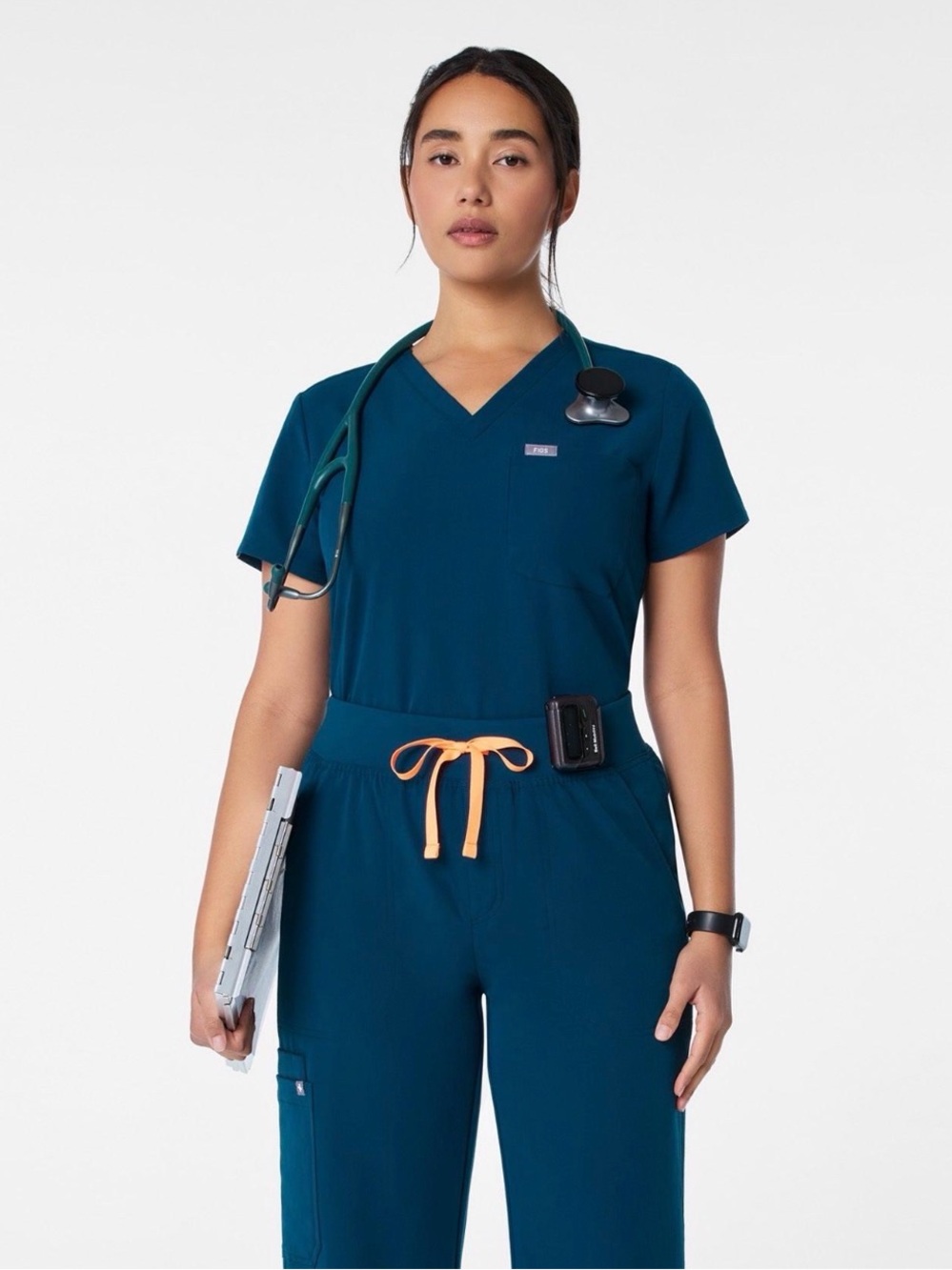 FIGS women's Deep Reef Catarina Petite
- One-Pocket Scrub Top ™ - XS /
Deep Reef